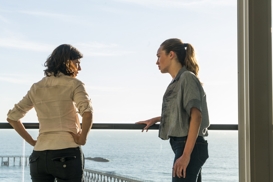 Alycia Debnam-Carey as Alicia Clark, Karen Bethzabe as Elena Tobar - Fear The Walking Dead _ Season 2, Episode 10 - Photo Credit: Richard Foreman Jr/AMC