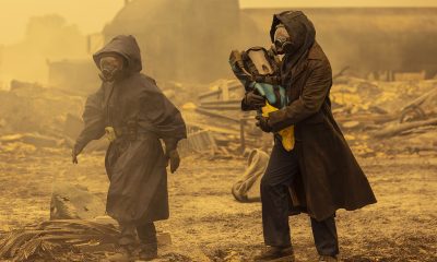 Morgan, Grace e o bebê deixando o submarino no episódio 2 da 7ª temporada de Fear the Walking Dead.