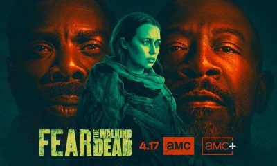 Alicia, Victor e Morgan no pôster oficial da segunda parte da 7ª temporada de Fear the Walking Dead.